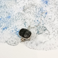 Pendentif argent et fluorine