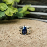 VENDU bague Saphir et double anneau en argent 925